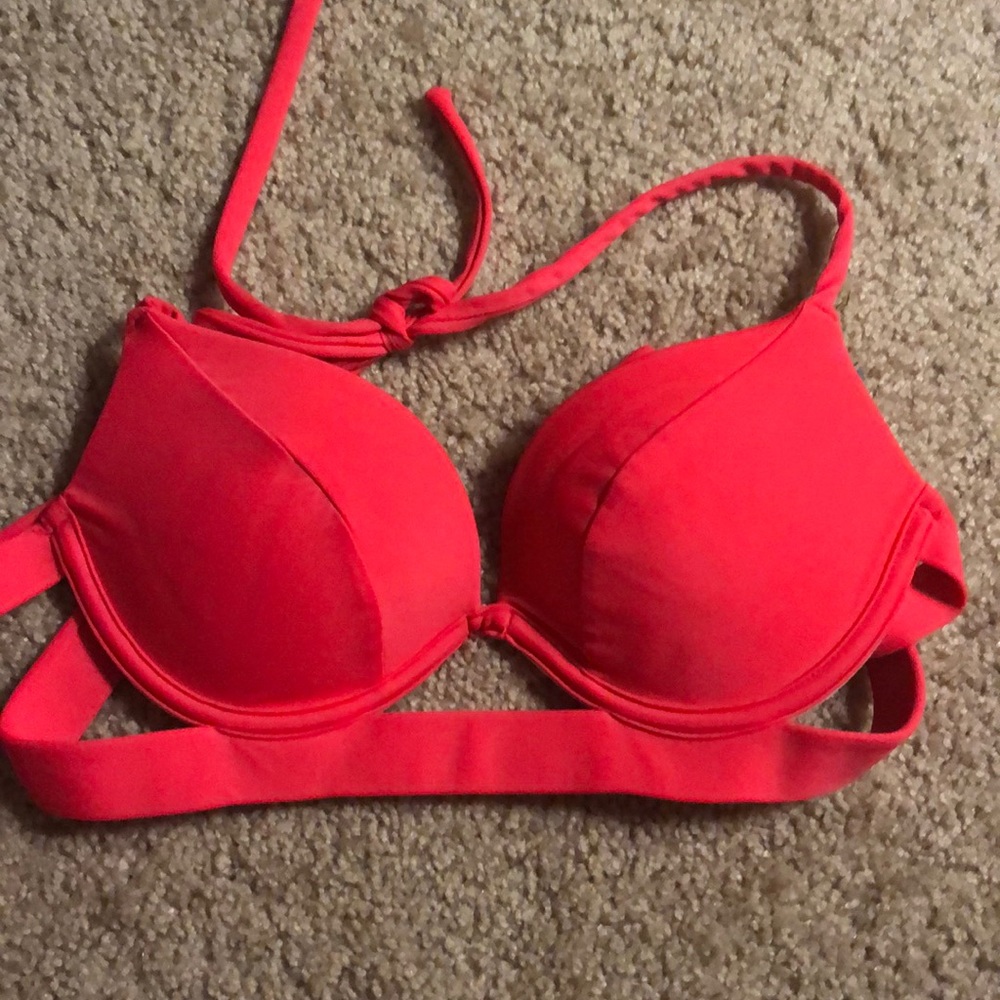 Coral bikini top